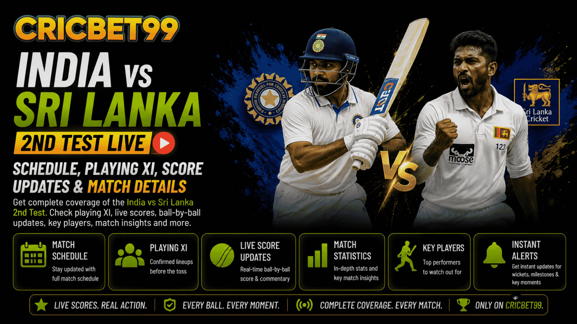 India vs Sri Lanka 2nd Test Live