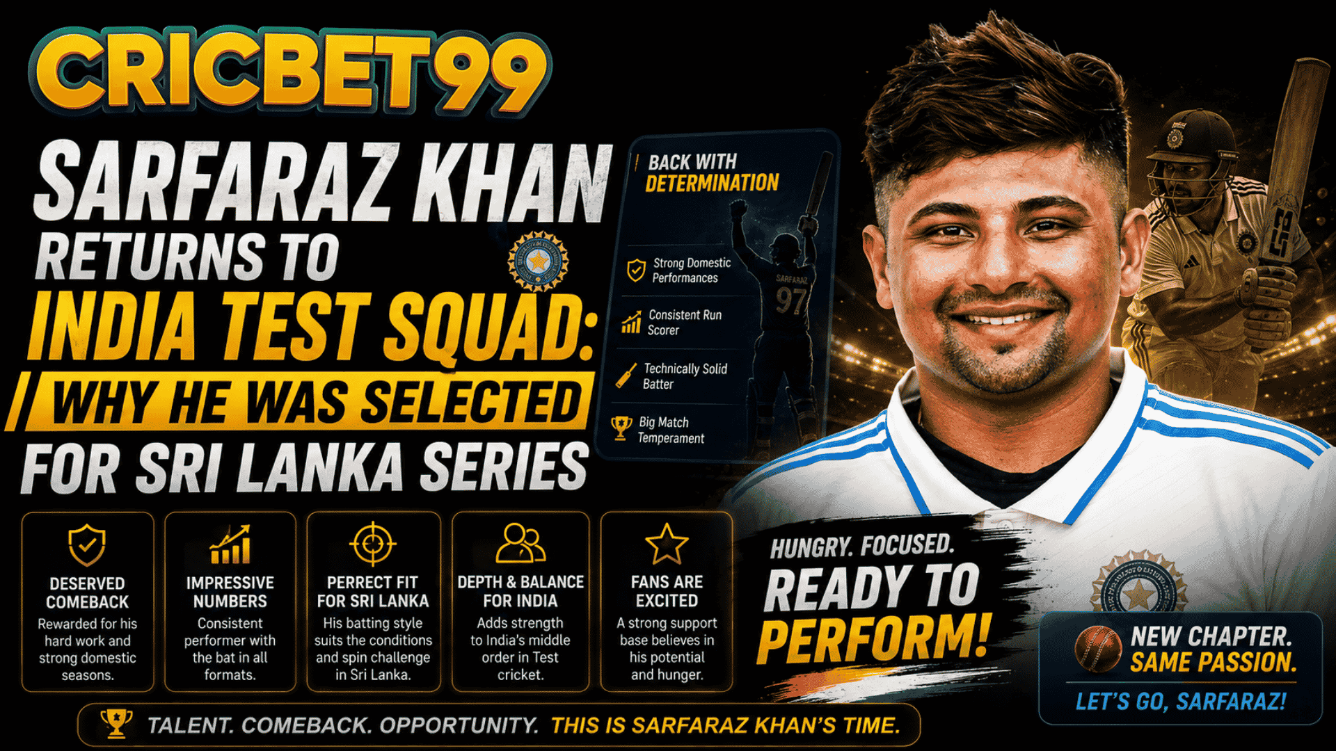 Sarfaraz Khan Returns to India Test Squad