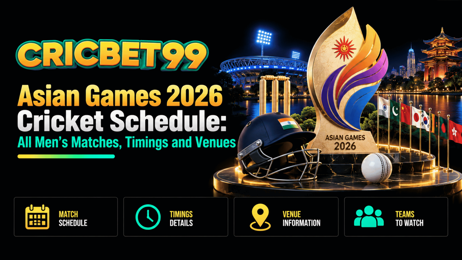 Asian Games 2026 Cricket Schedule