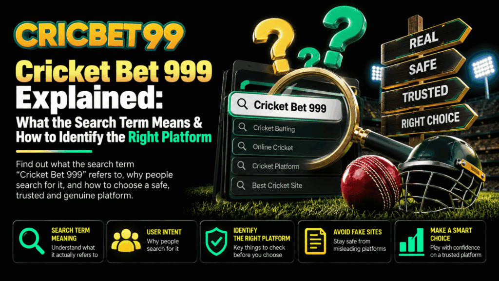 Cricket Bet 999 Explained What the Search Term Means & How to Identify the Right Platform