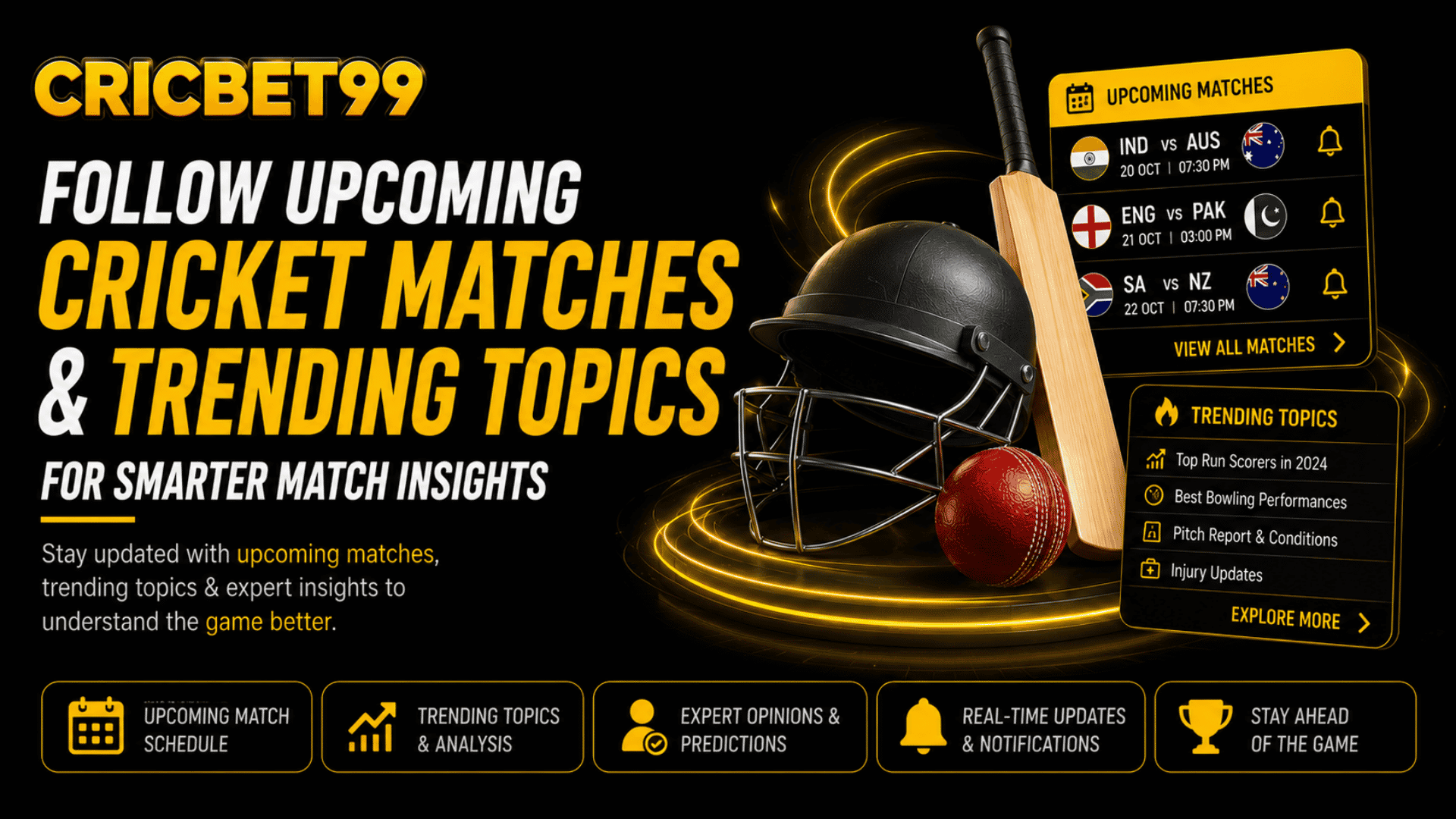 Follow Upcoming Cricket Matches