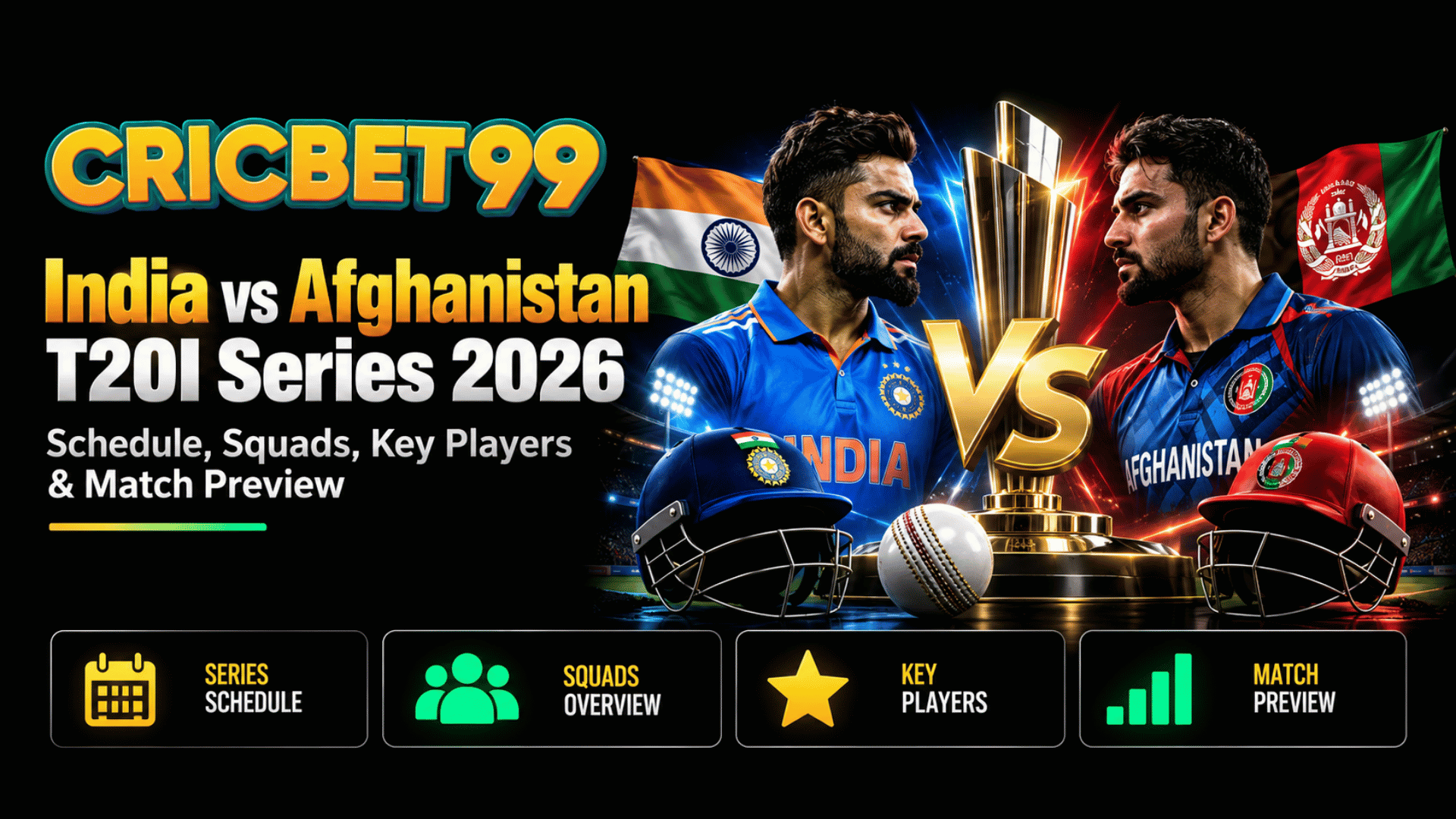 India vs Afghanistan T20I Series 2026 Schedule, Squads, Key Players & Match Preview