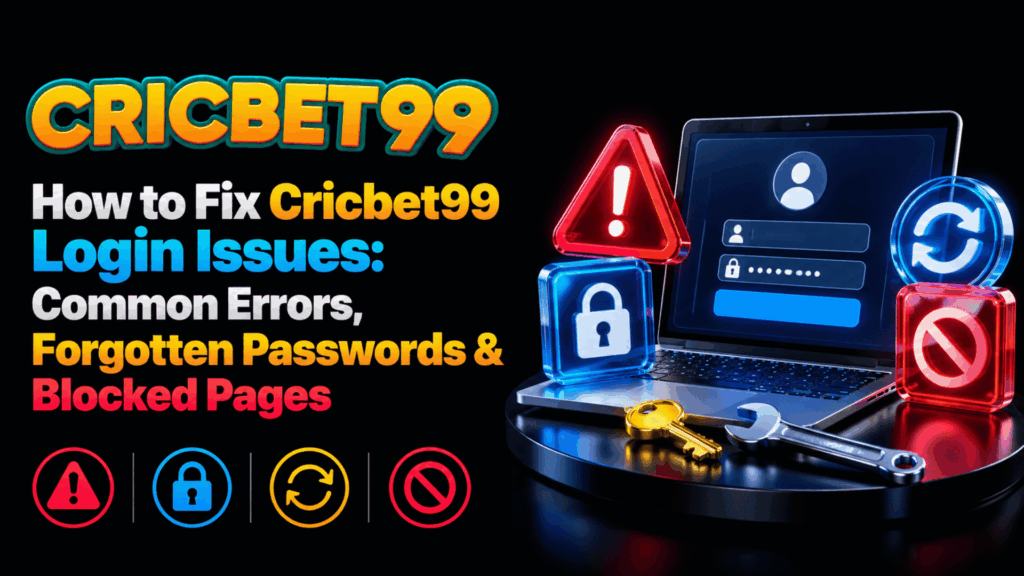 How to Fix Cricbet99 Login Issues Common Errors, Forgotten Passwords & Blocked Pages