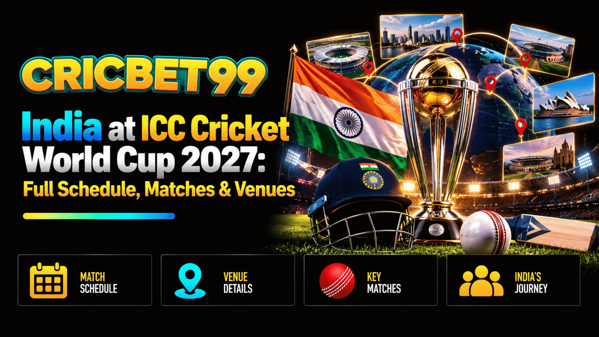 India at ICC Cricket World Cup 2027 Full Schedule, Matches & Venues