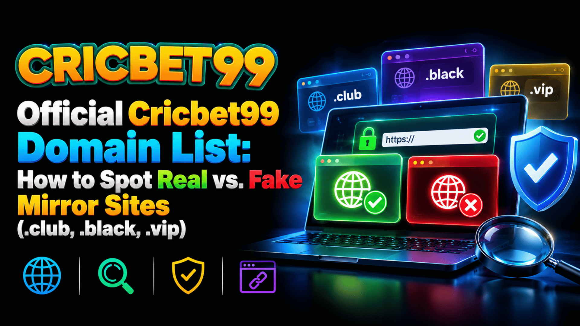 Official Cricbet99 Domain List How to Spot Real vs. Fake Mirror Sites (.club, .black, .vip)